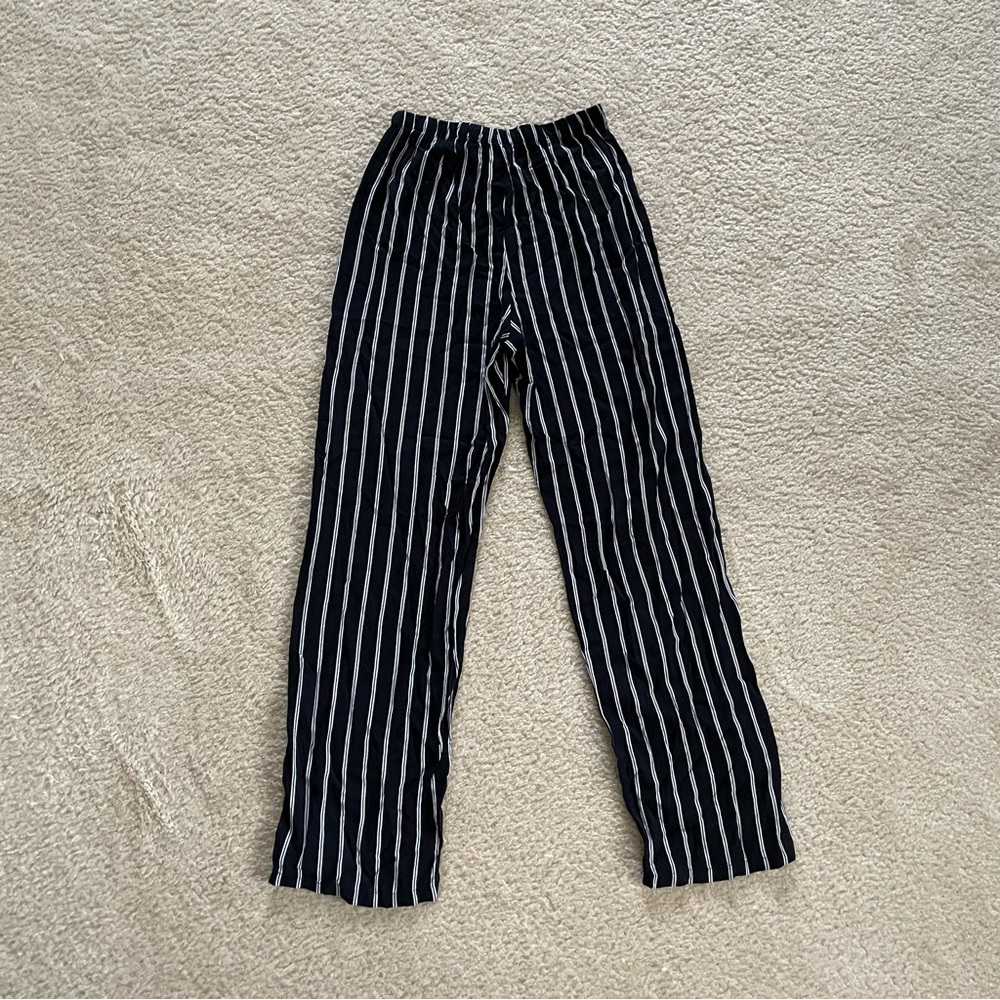 brandy melville black and white striped pants